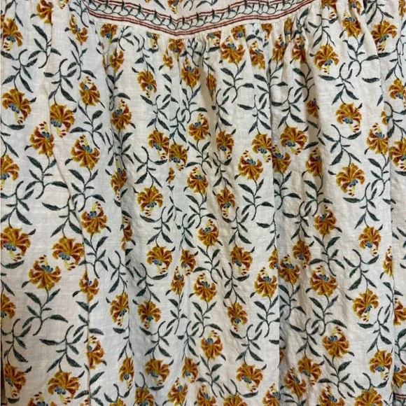 Max Studio Long White and Brown Floral Maxi Skirt Small Boho Small - Picture 2 of 7